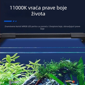 LED rasvjeta za akvarij, otporna na prskanje, kompaktna s punim spektrom za vodene biljke i promatranje