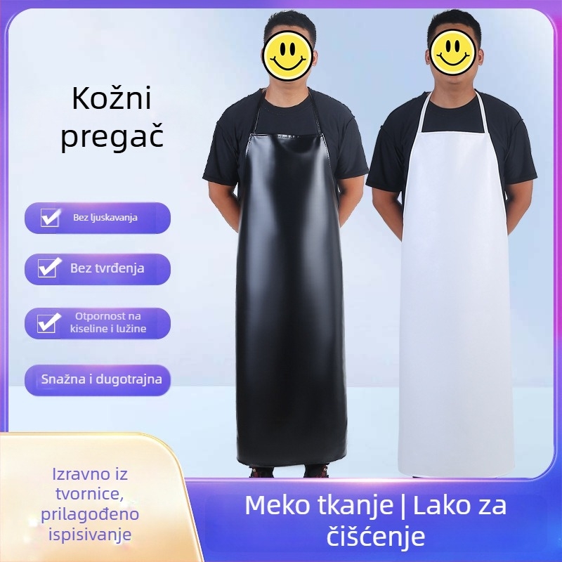 Pregača - vodootporna PU koža, bez rukava, minimalističkog stila, marka Luchen