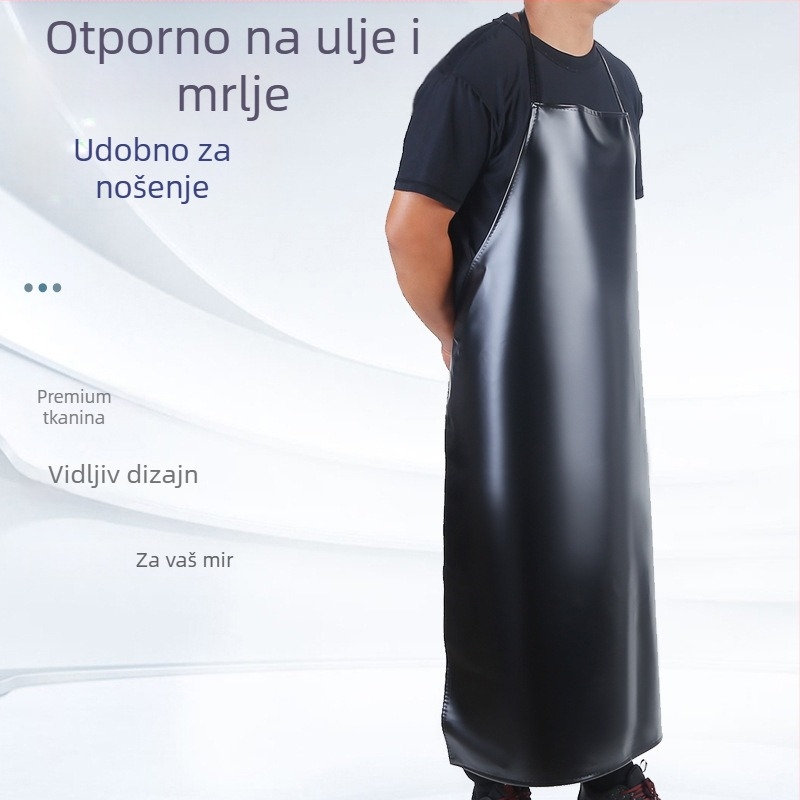 Pregača - vodootporna PU koža, bez rukava, minimalističkog stila, marka Luchen