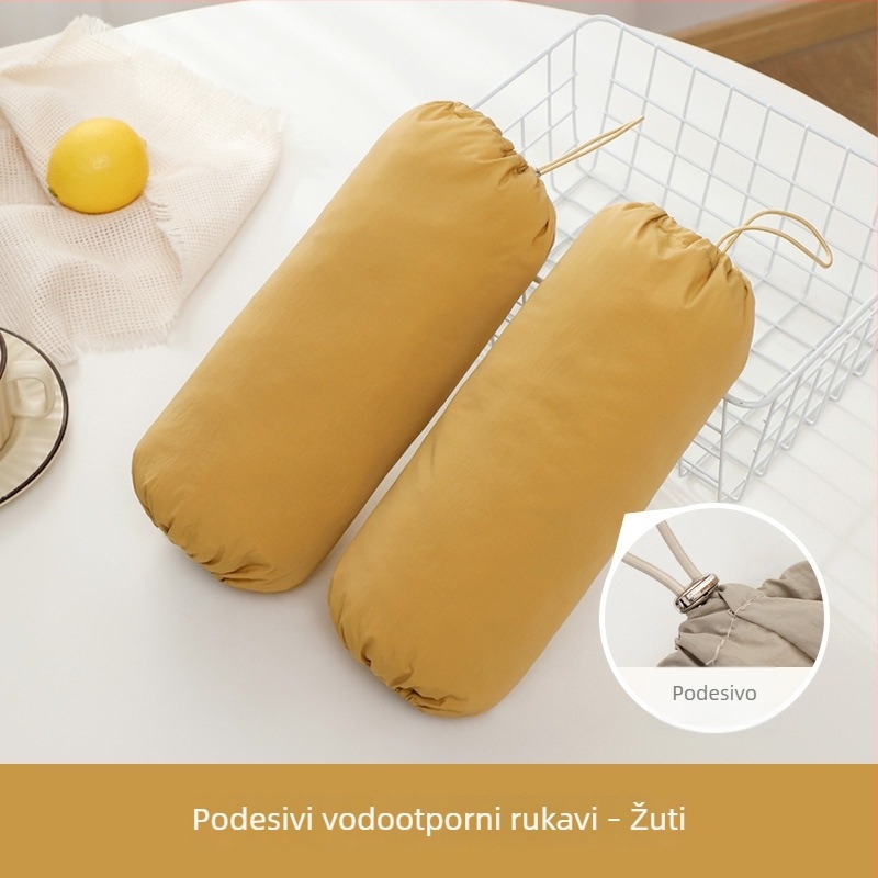 Ženske kuhinjske rukave od poliestera, vodootporne, protiv mrlja, dugi, s prilagodljivim manžetama