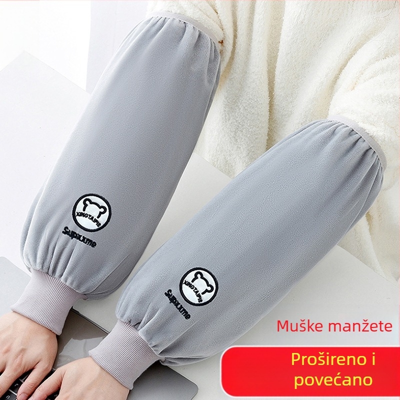 Duge lakatne rukavice od flanel, tople, protiv prljavštine, za odrasle – kućni poslovi i ured