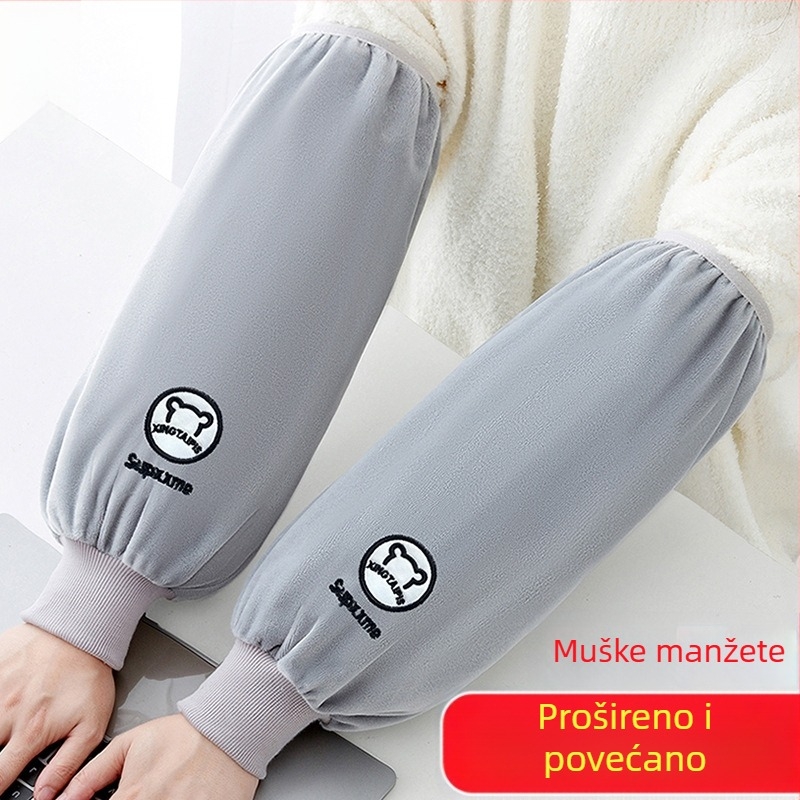 Duge lakatne rukavice od flanel, tople, protiv prljavštine, za odrasle – kućni poslovi i ured