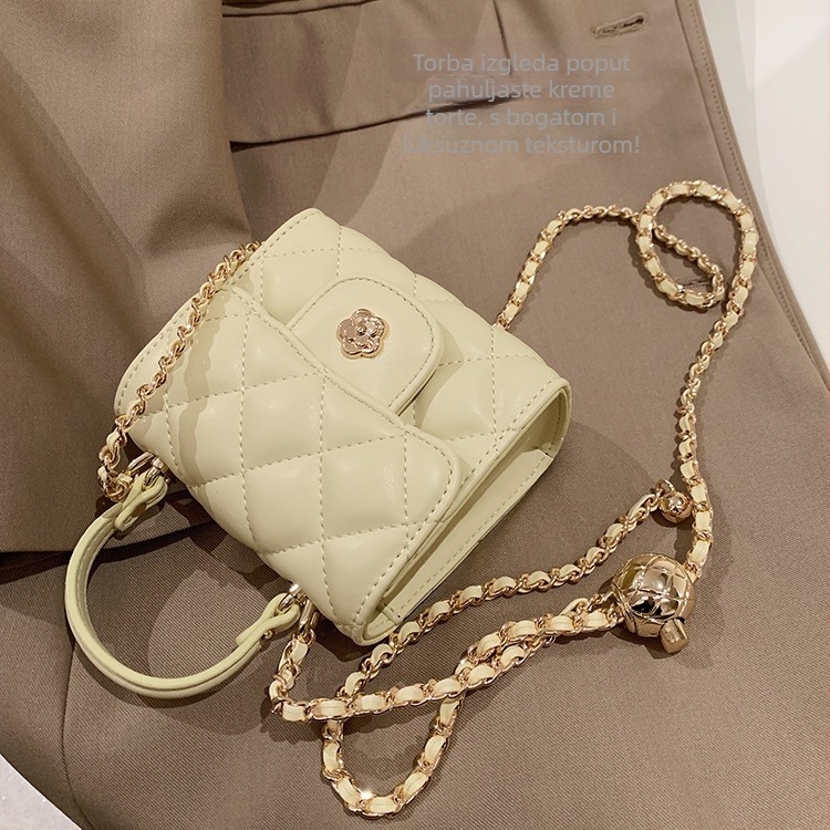 K-Style retro satchel, PU, mala kvadratna torbica s lancem, poklopac, magnetsko zatvaranje