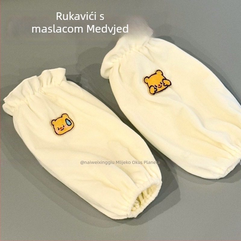 Pregača s rukavima, pamuk i lan, protiv zaprljavanja, crtani stil