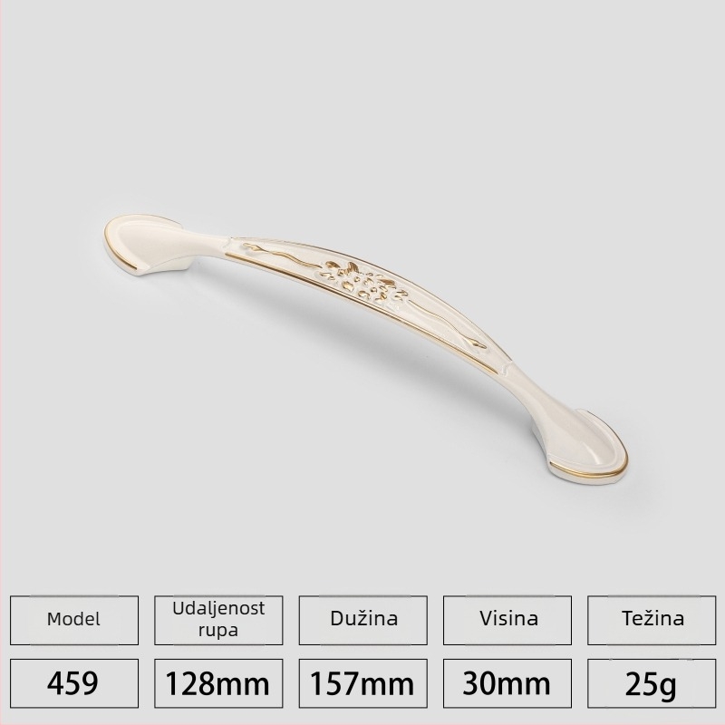 Europski stil ručica za vrata garderobe, aluminijska zlitina, moderan minimalistički stil, model 7603