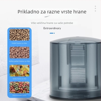 yee automatska hranilica za ribe s tajmerom, plastično kućište, velik kapacitet, za koi i zlatne ribe u akvariju