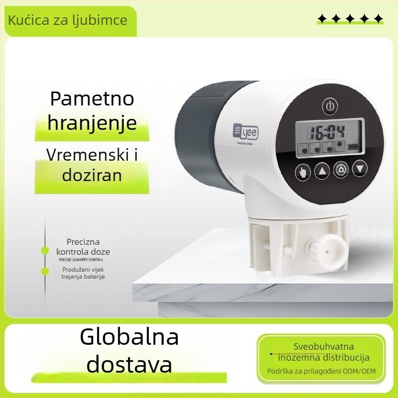 yee automatska hranilica za ribe s tajmerom, plastično kućište, velik kapacitet, za koi i zlatne ribe u akvariju