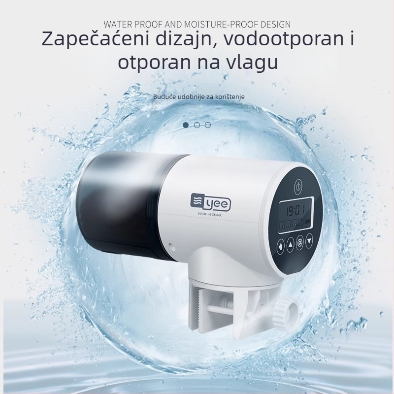 yee automatska hranilica za ribe s tajmerom, plastično kućište, velik kapacitet, za koi i zlatne ribe u akvariju