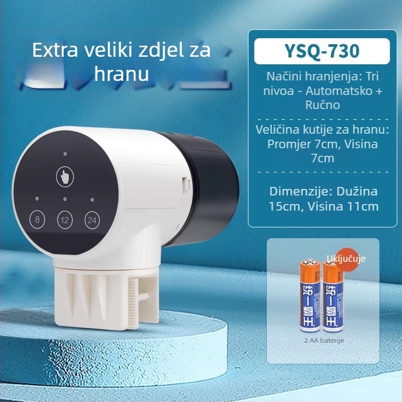 yee automatska hranilica za ribe s tajmerom, plastično kućište, velik kapacitet, za koi i zlatne ribe u akvariju