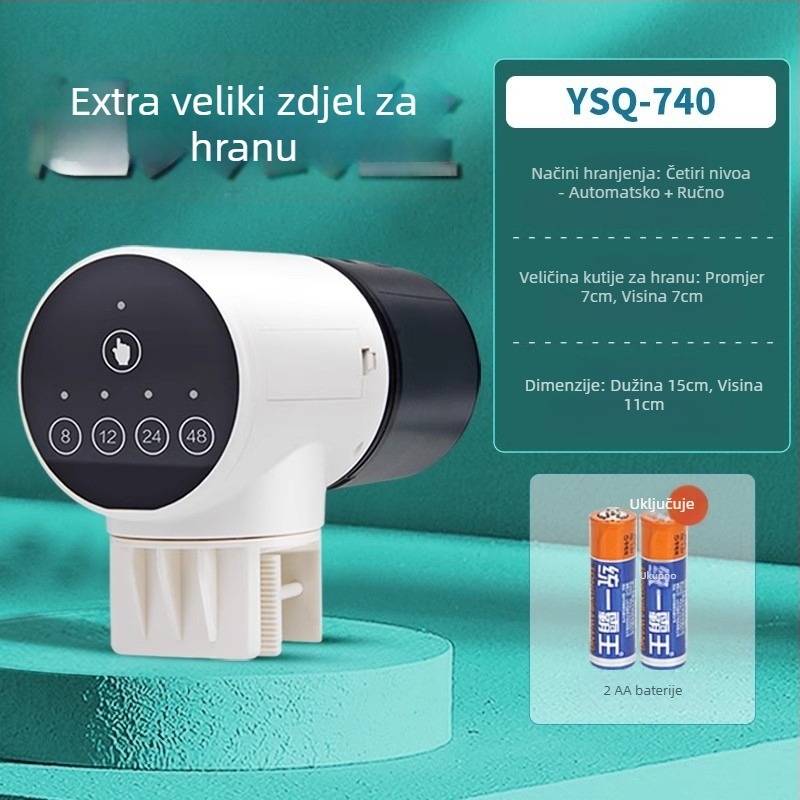 yee automatska hranilica za ribe s tajmerom, plastično kućište, velik kapacitet, za koi i zlatne ribe u akvariju