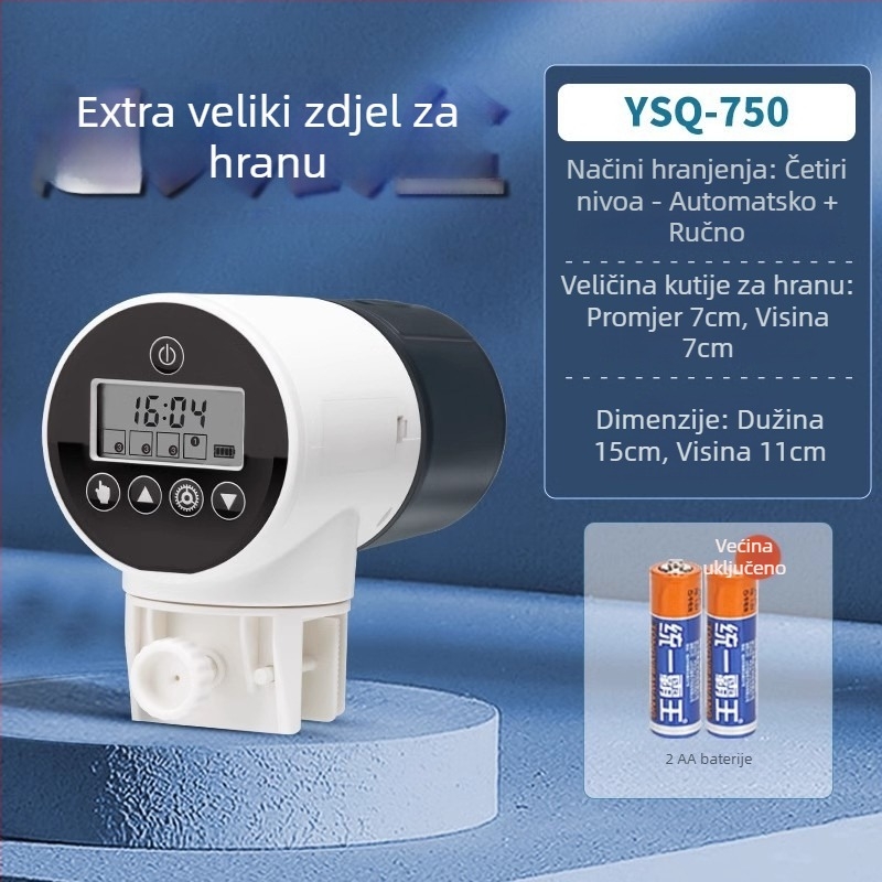 yee automatska hranilica za ribe s tajmerom, plastično kućište, velik kapacitet, za koi i zlatne ribe u akvariju