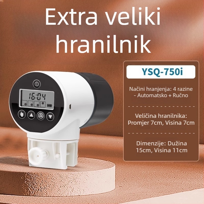 yee automatska hranilica za ribe s tajmerom, plastično kućište, velik kapacitet, za koi i zlatne ribe u akvariju