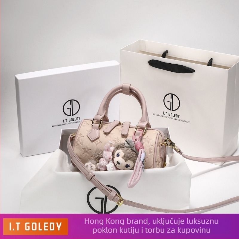 Crossbody Boston torba od poliestera, unutarnja podstava od sintetičke kože, zatvaranje zipom, oblik jastuka, jedna naramenica, ležerni stil
