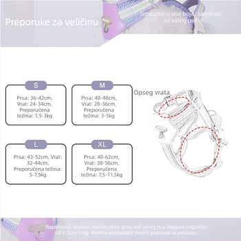 Pasji prsni kaiš, lagan, dišuća mreža, poliester, marka Tagoon, podrijetlo Zhejiang