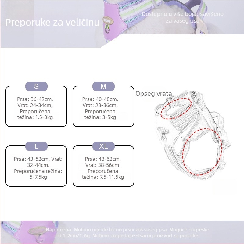 Pasji prsni kaiš, lagan, dišuća mreža, poliester, marka Tagoon, podrijetlo Zhejiang