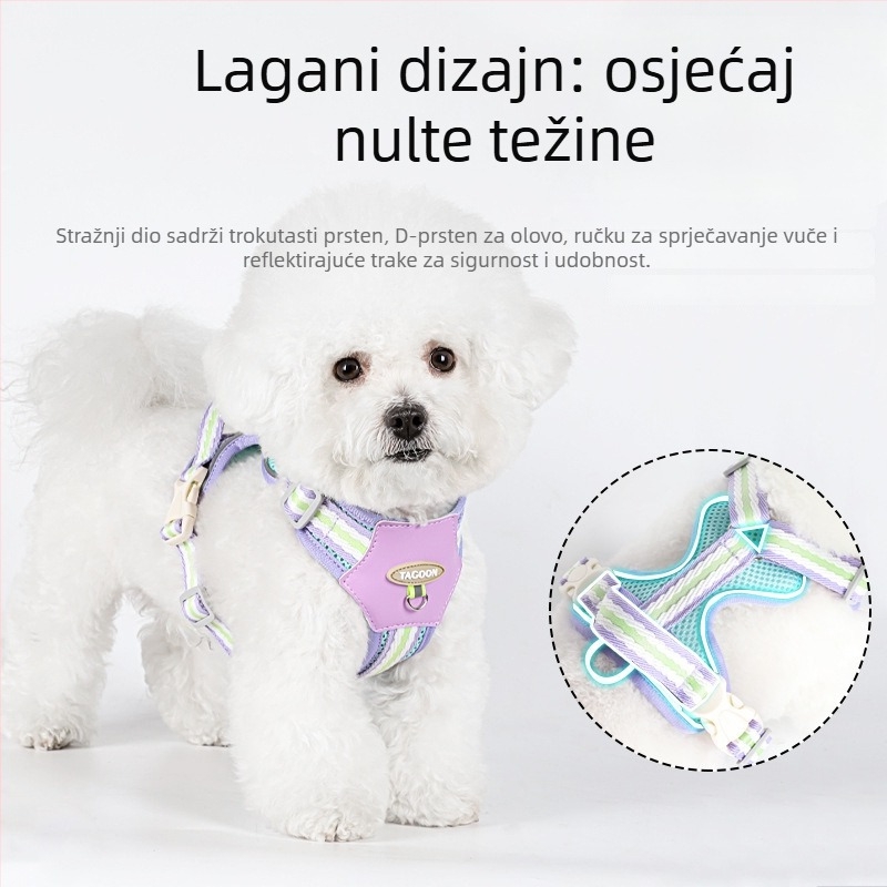 Pasji prsni kaiš, lagan, dišuća mreža, poliester, marka Tagoon, podrijetlo Zhejiang