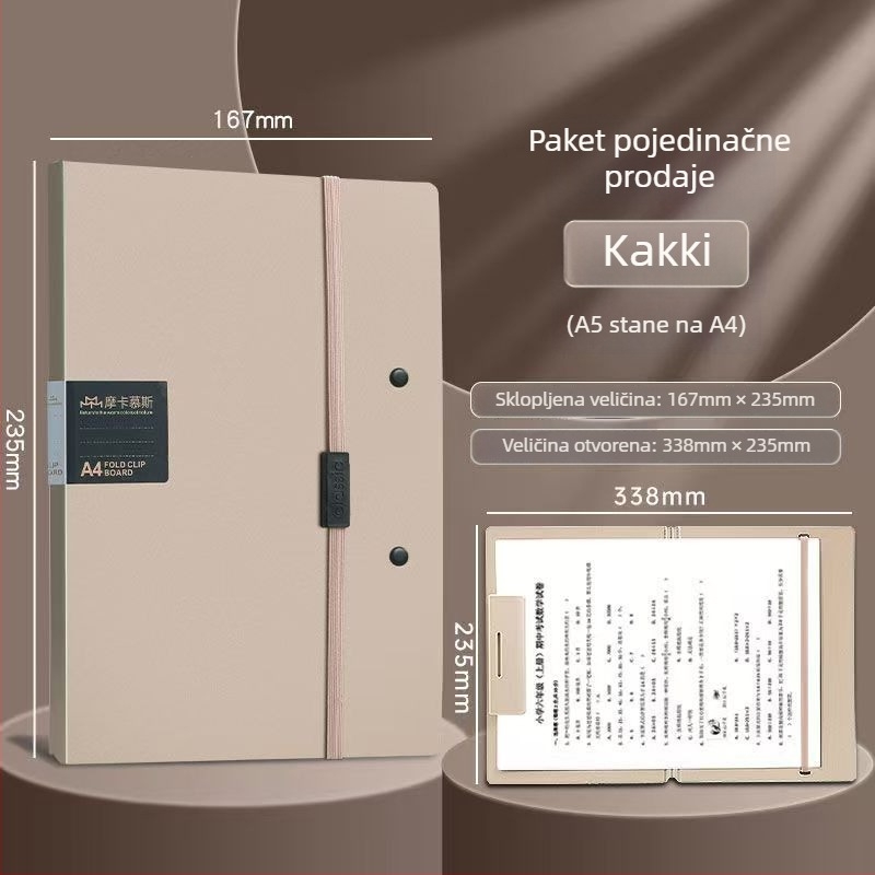 Plastični folder s jednim klipom, vertikalni organizator za dokumente, širina zadnjeg dijela oko 167 mm