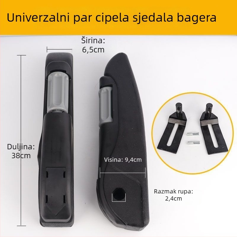 Komplet za sjedalo kabine bagera s nosačem naslona za ruku, navlaka za sjedalo i rukavice za naslon, kompatibilan s Komatsu i SANY