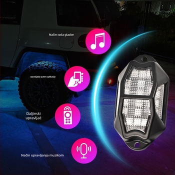 RGB Phantom Svjetla šasije za terenna vozila, aluminijska legura, 15W, 12V, 5A