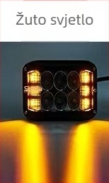 LED radna svjetiljka s tri strane za automobile - 36W, 3000lm, 9-36V, aluminij