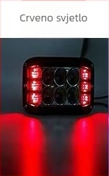 LED radna svjetiljka s tri strane za automobile - 36W, 3000lm, 9-36V, aluminij