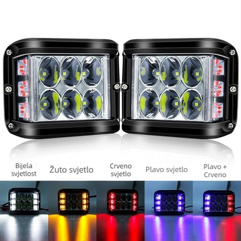 LED radna svjetiljka s tri strane za automobile - 36W, 3000lm, 9-36V, aluminij