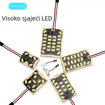 LED lampica za čitanje u automobilu, ploča 5730, 12V, 3W, aluminijska ploča + LED dioda, univerzalno kompatibilno