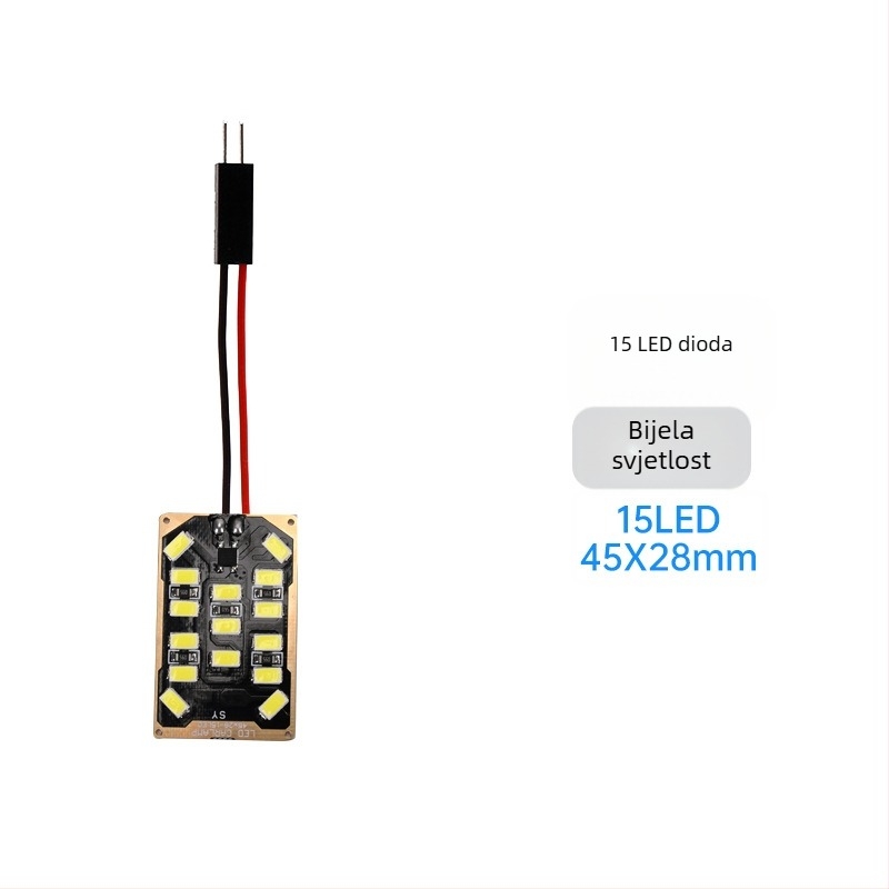 LED lampica za čitanje u automobilu, ploča 5730, 12V, 3W, aluminijska ploča + LED dioda, univerzalno kompatibilno