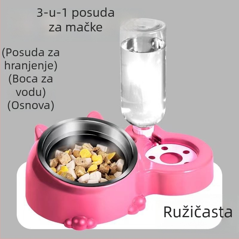 Dvoslojna posuda za hranu za mačke s zaštitom vrata — dva u jednom, automatsko hranjenje (Pdf 9808275559953)