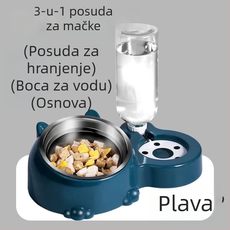Dvoslojna posuda za hranu za mačke s zaštitom vrata — dva u jednom, automatsko hranjenje (Pdf 9808275559953)