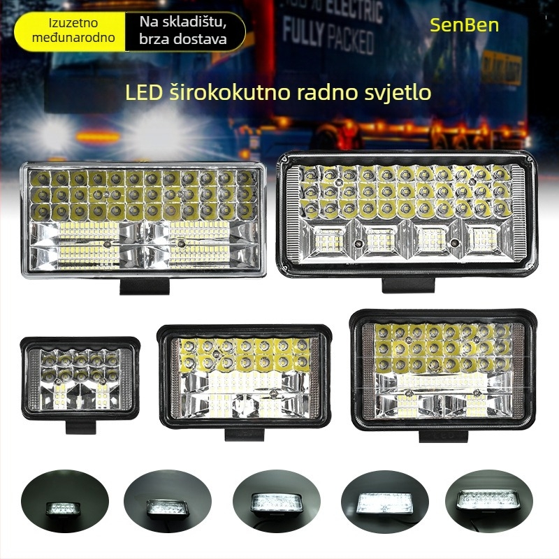 LED širokokutna radna svjetiljka za kamione i terenska vozila, 12/24V, 30W, 15000 lm, 3000K, aluminijska legura