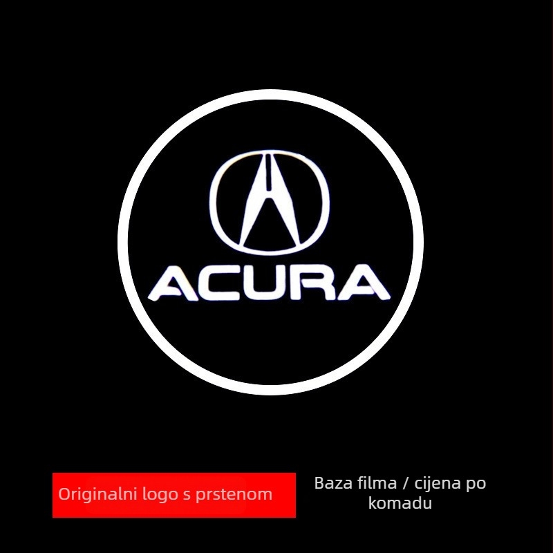 Acura LED projekcija ambijentalne rasvjete vrata za MDX ZDX TL TLX RLX — 5W, 12V, 0.5A; PVC + LED + kozmički aluminij; model Song