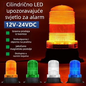 LED upozoravajuće strob svjetlo za viličare i vozila, krovna montaža, 12-24V, visoka svjetlost