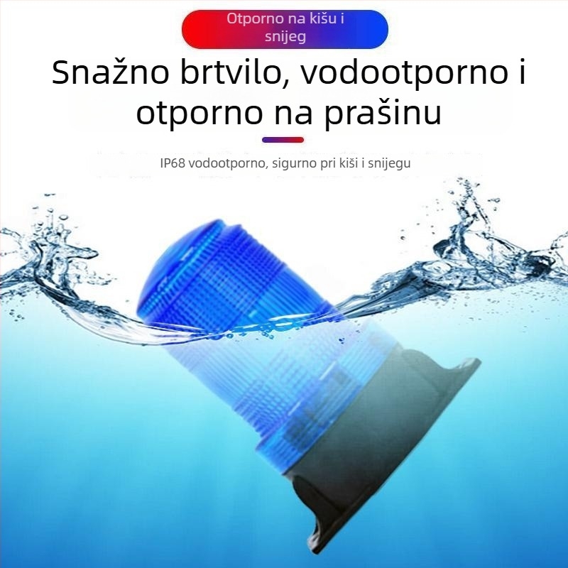 LED upozoravajuće strob svjetlo za viličare i vozila, krovna montaža, 12-24V, visoka svjetlost