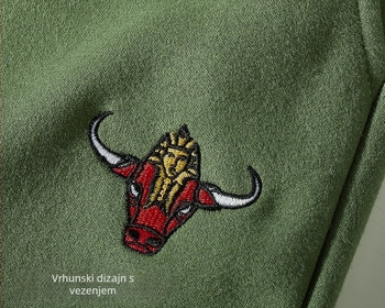 Muške jogger hlače – knit cargo stil, srednji pas, debeli terry, Cupro vlakno, mikroelastičnost