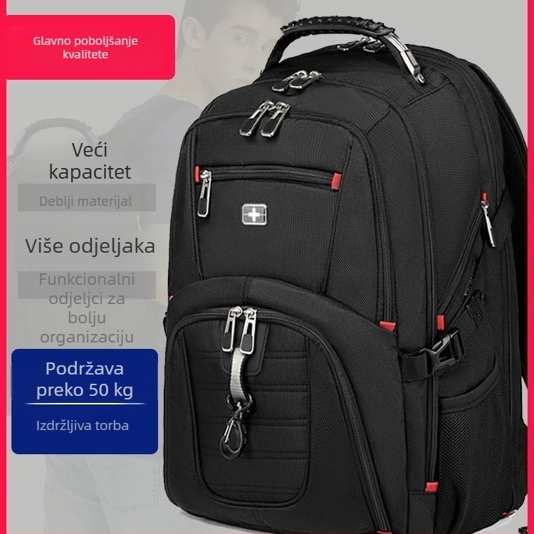 Unisex nylon ruksak za prijenosno računalo, vodootporan, kapacitet 36–55 L, za 16-inčni laptop, poslovna putovanja