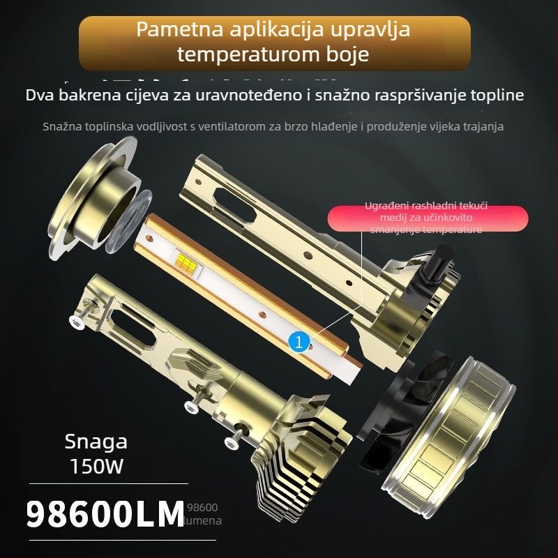 Automobilska LED prednja svjetla H7/H8, 150W, 8-36V, IP68, 18 500 lm, 50 000 h