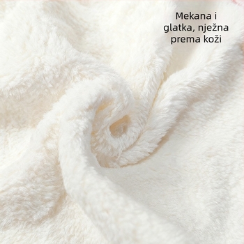 Langbainier Vodootporni bib za bebe i djecu - Coral fleece, Cartoon uzorak, uzrast 3-8 godina
