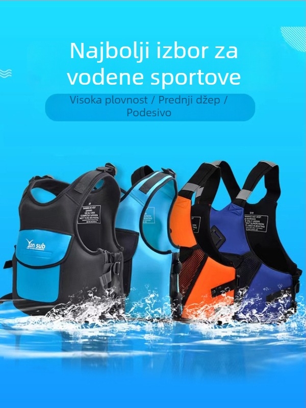 Spasovski prsluk za odrasle, za kajak, jedrenje i ribolov — Yon Sub, EPE materijal, velika pretinica s preklopom