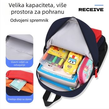 Ruksak za vrtić za djecu 3-5 godina - Crtani dizajn, jednostavan uzorak, vodootporan, ultra lagan, poliester