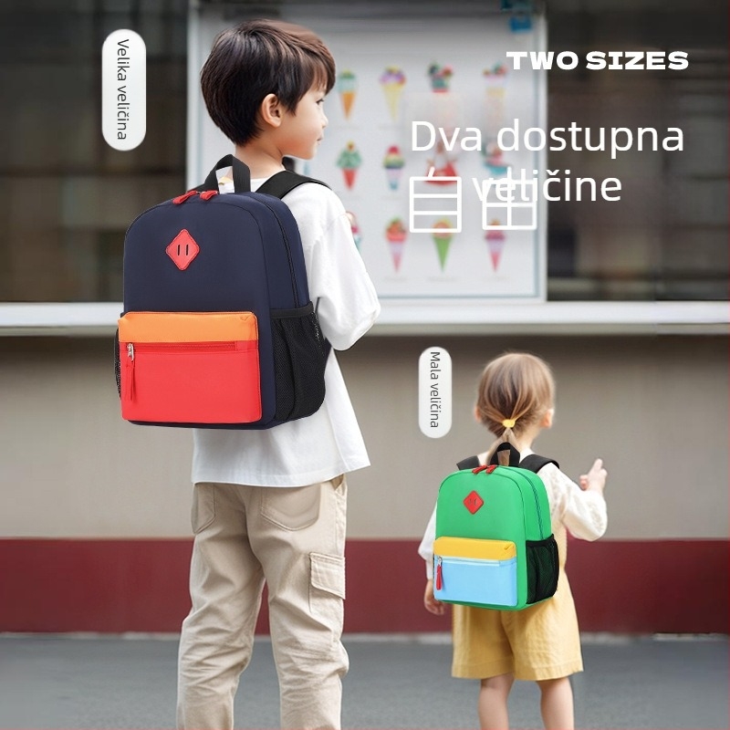 Ruksak za vrtić za djecu 3-5 godina - Crtani dizajn, jednostavan uzorak, vodootporan, ultra lagan, poliester