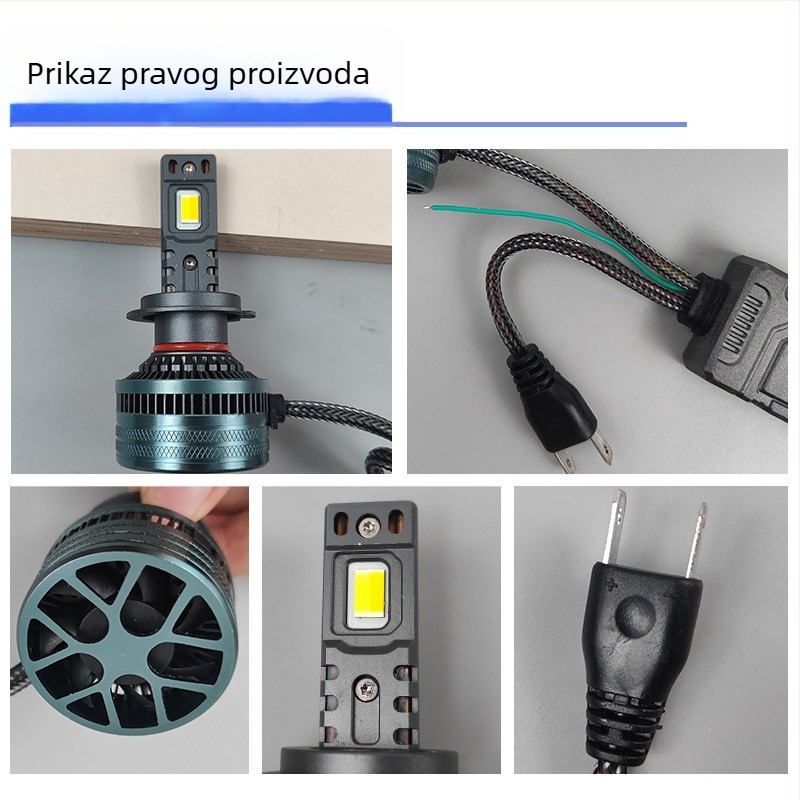 Automobilske LED prednje lampe – visoka snaga, upravljanje putem aplikacije temperature boje, trobojni LED, 170W, 12V, 18000 lm, IP67, 30.000 sati