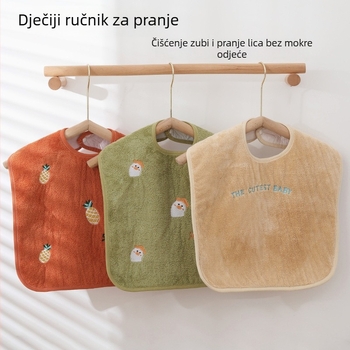 Dječji ručnik-bib za lice i pranje zuba, tkanina od pamuk-mješavine, poliester vlakna, upijajući