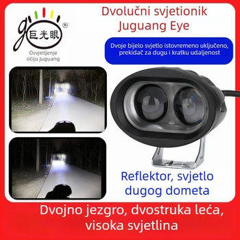 LED prednja svjetiljka za električni skuter i tricikl, 15W, 12–80V univerzalno, kućište od aluminija die-cast, vodootporno