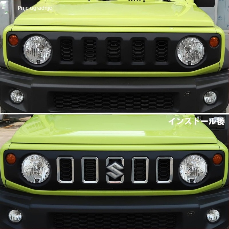 Prednji dekorativni prsten za rešetku za Suzuki Jimny JB64/JB74 — ABS plast; ugradnja na branik; kompatibilni modeli JB64/JB74; godine 2019–2021; JK1998