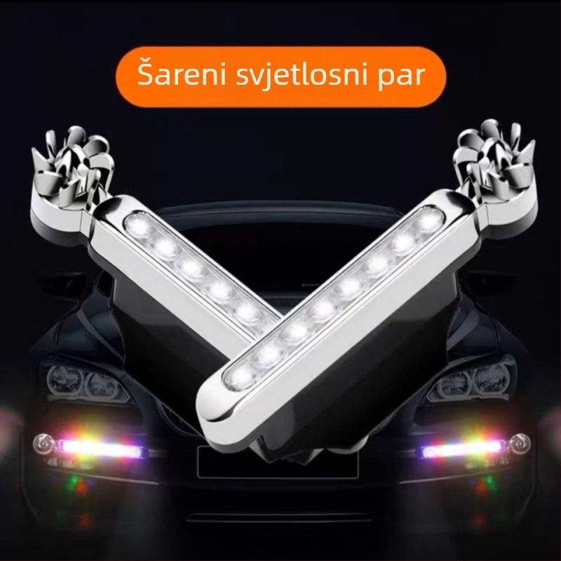 Vjetrom pogonjeno LED upozoravajuće svjetlo za automobilsku rešetku (DL-011, ABS+PCB, Univerzalno, Simulirano upozoravajuće svjetlo, Chun yi yi)