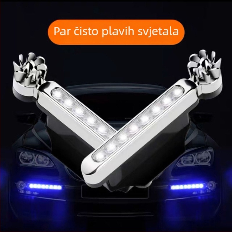 Vjetrom pogonjeno LED upozoravajuće svjetlo za automobilsku rešetku (DL-011, ABS+PCB, Univerzalno, Simulirano upozoravajuće svjetlo, Chun yi yi)