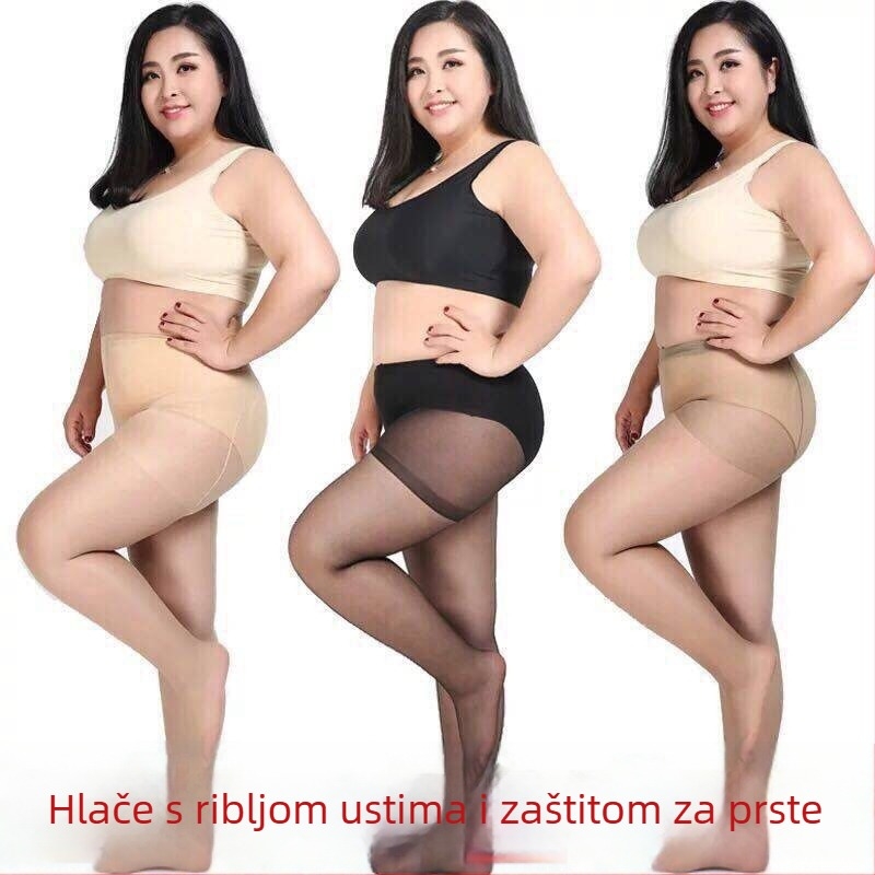 Čarape s otvorenim međunožjem, ultra tanke 5D, jednofarbni uzorak, smjesa elastana