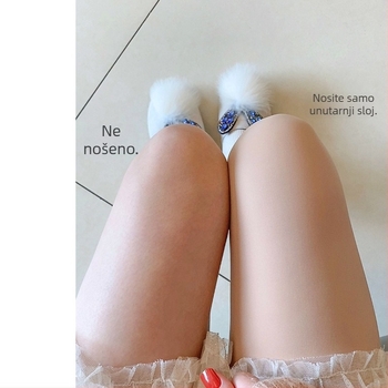 Najlon čarape s prirodnim izgledom nogu, srednja debljina, jednobojni uzorak, sadržaj najlona 30–50%