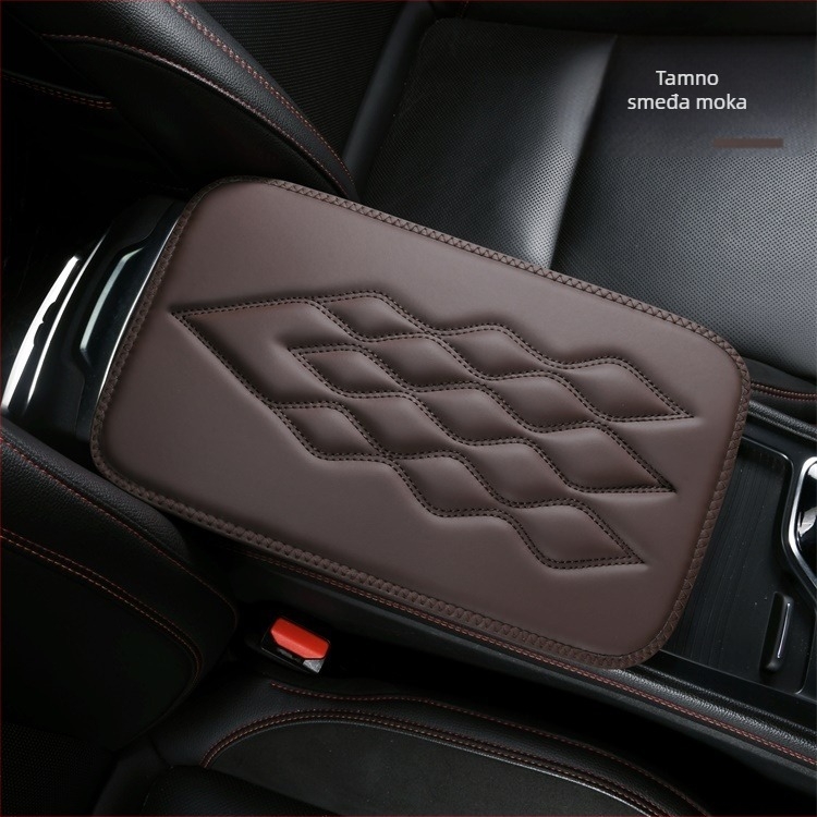 Kožni naslon za ruku u automobilu - univerzalni, protuklizni, otporan jastučić za središnji pretinac (Materijal: Koža; Kompatibilni modeli: Opći; Porijeklo: Zhejiang)